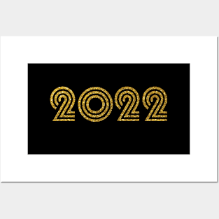 2022 Birth Year Glitter Effect Posters and Art